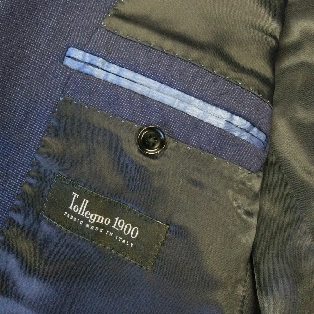 Men's The Black Tux Blazer Blue Italy tollegno‎ 1900